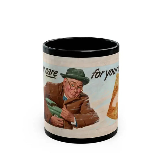 Esso Motor Oil advertisement, 1952 - Black Coffee Mug 11oz - Go Mug Yourself