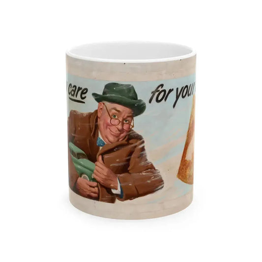 Esso Motor Oil advertisement, 1952 - White Coffee Mug 11oz - Go Mug Yourself