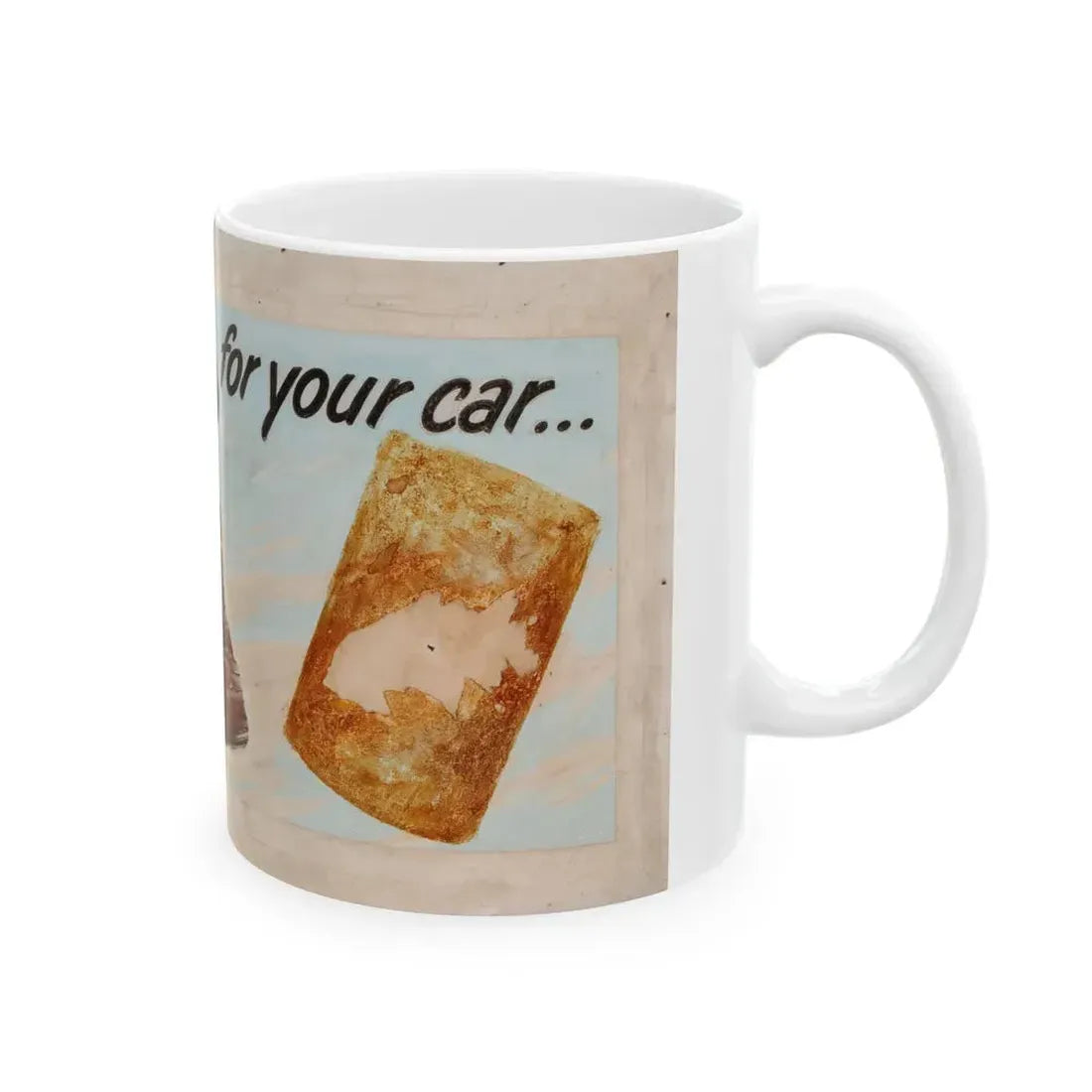 Esso Motor Oil advertisement, 1952 - White Coffee Mug - Go Mug Yourself