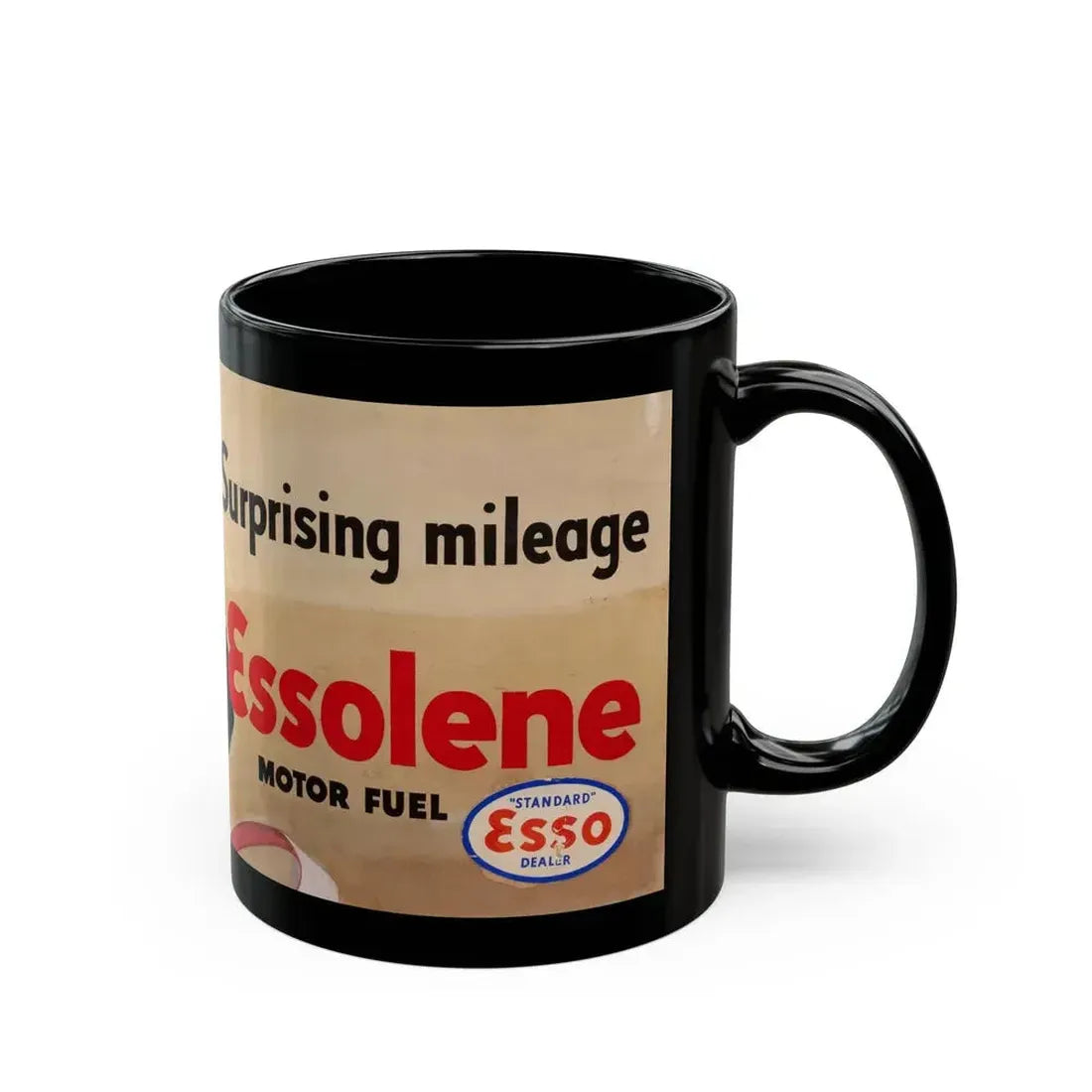 Essolene Motor Fuel advertisement - Black Coffee Mug - Go Mug Yourself