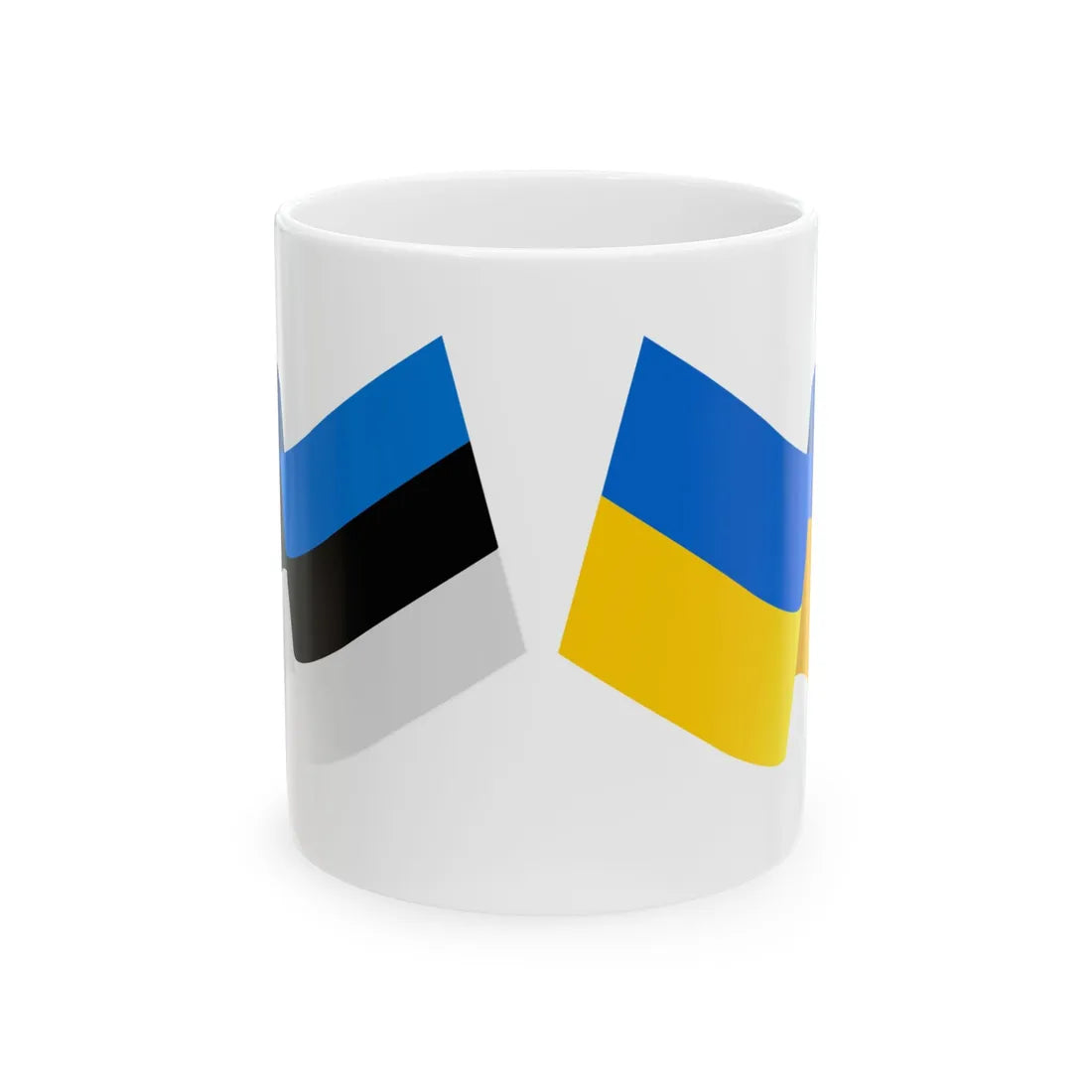 Est-ukr-01 (Estonia) White Coffee Mug 11oz - Go Mug Yourself