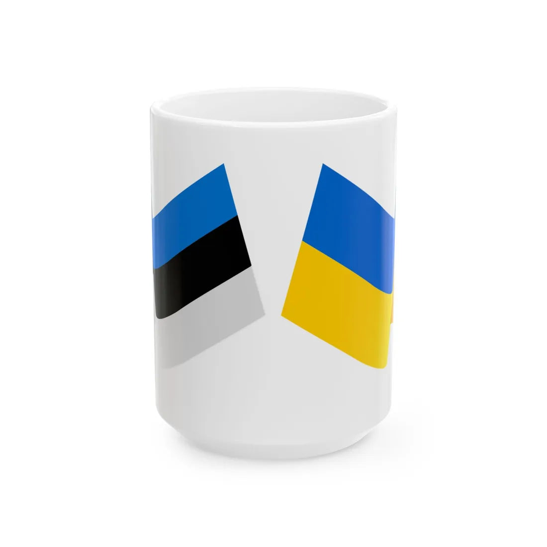 Est-ukr-01 (Estonia) White Coffee Mug 15oz - Go Mug Yourself