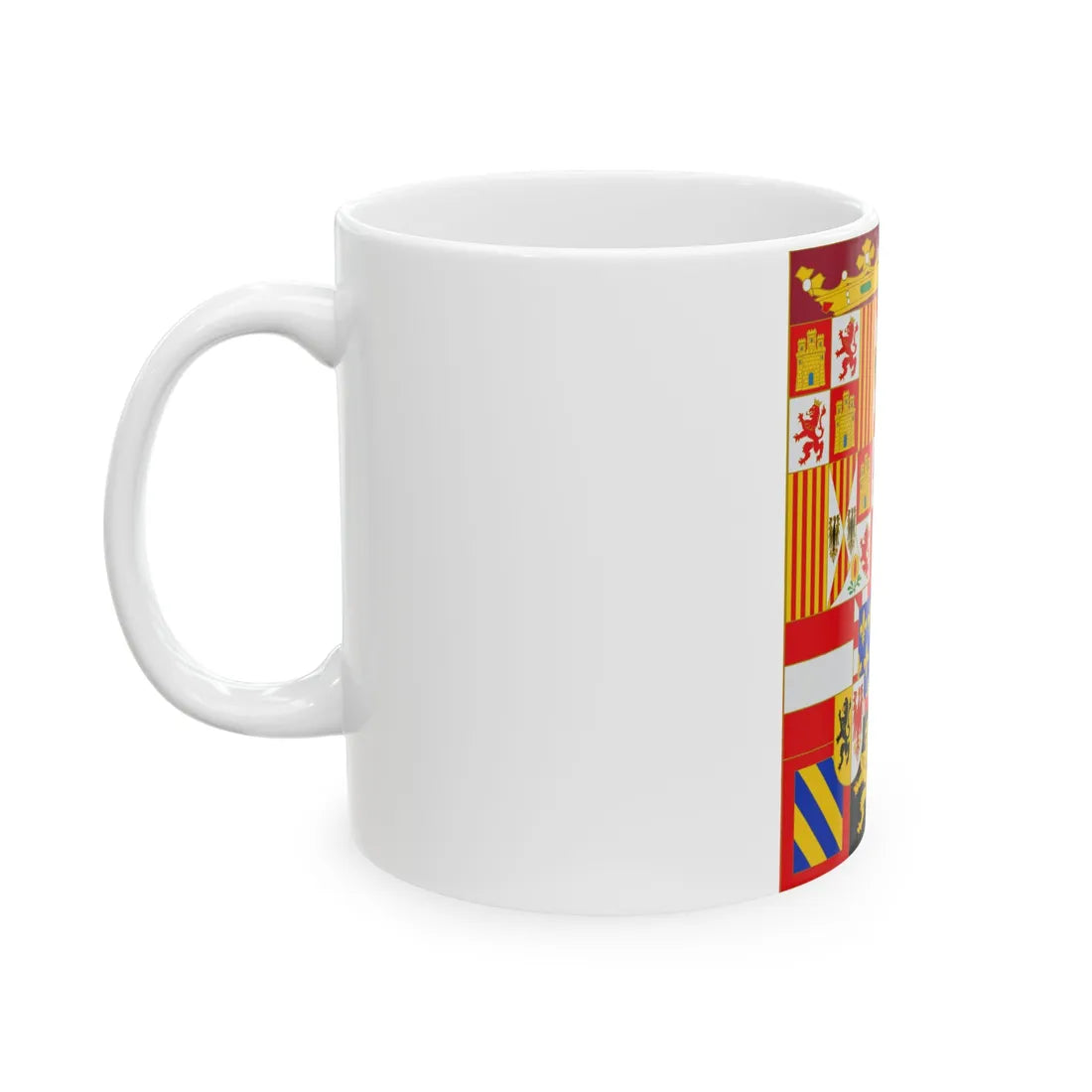 Estandarte Real de Carlos I (Spain) White Coffee Mug - Go Mug Yourself