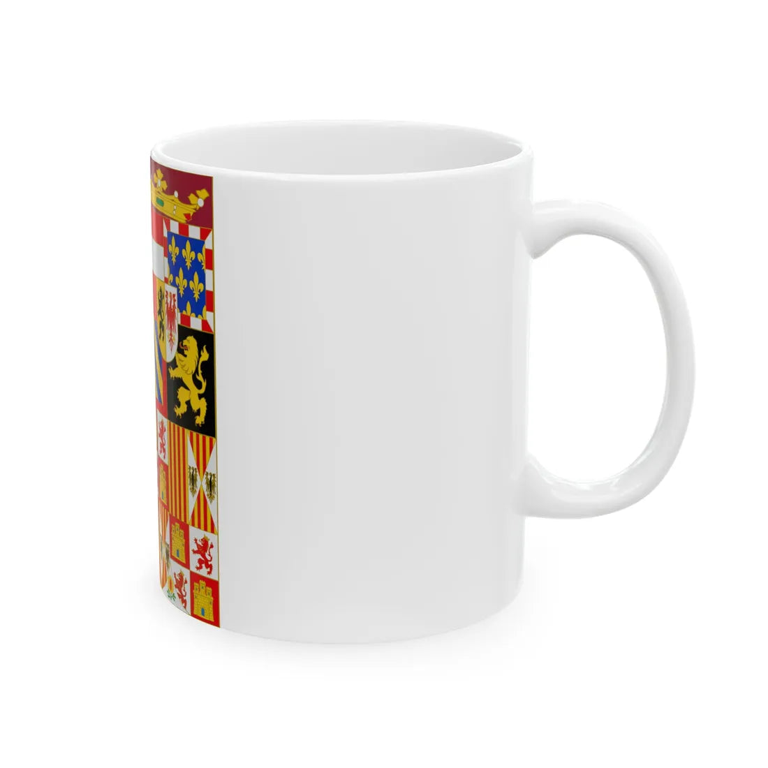 Estandarte Real de Carlos I (Spain) White Coffee Mug - Go Mug Yourself
