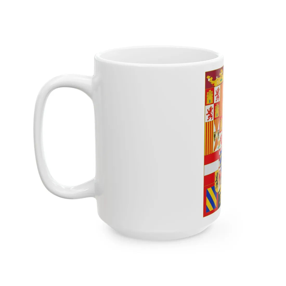 Estandarte Real de Carlos I (Spain) White Coffee Mug - Go Mug Yourself