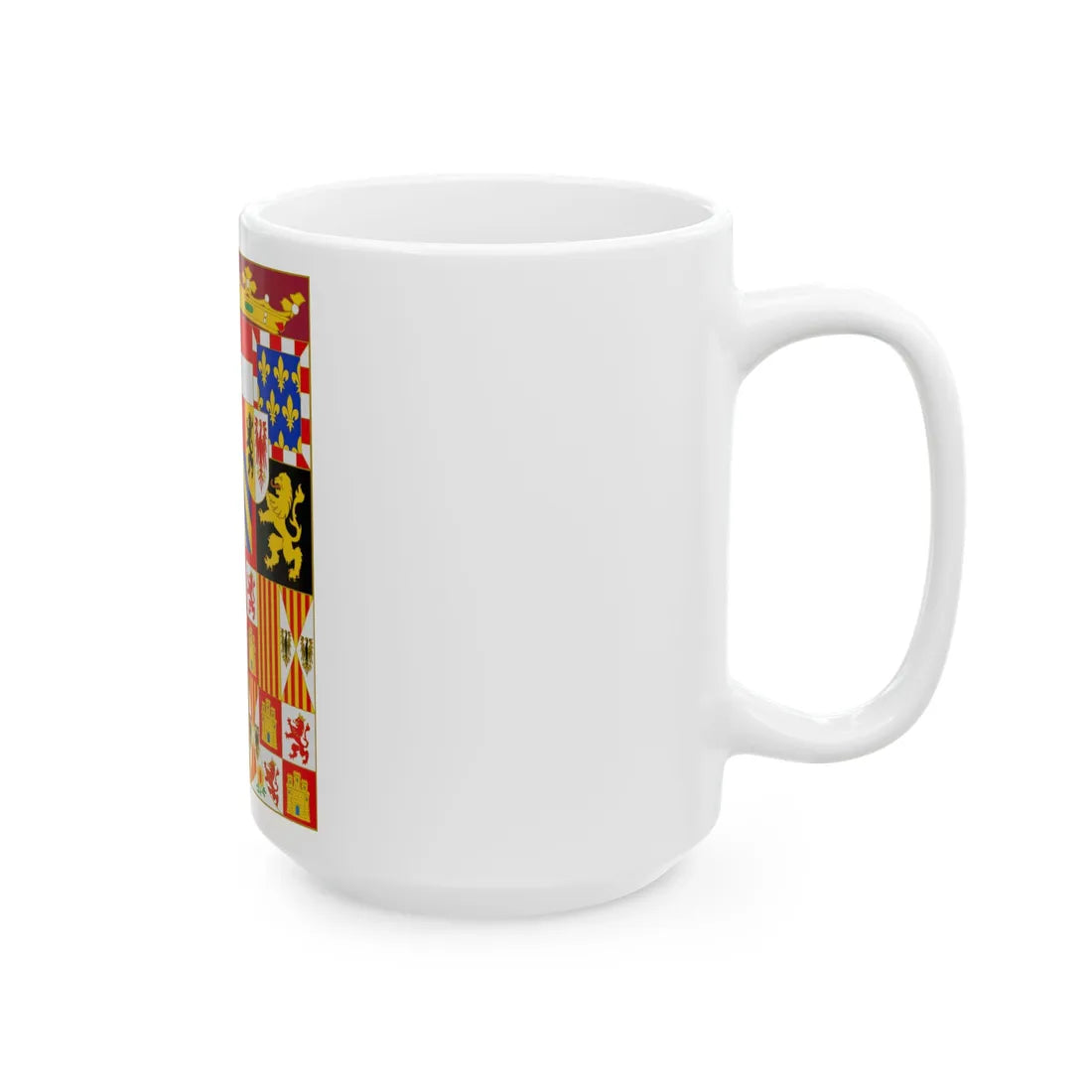 Estandarte Real de Carlos I (Spain) White Coffee Mug - Go Mug Yourself