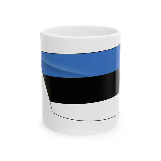 Estonia Rowing Blade (Estonia) White Coffee Mug 11oz - Go Mug Yourself