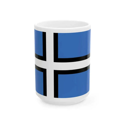 Estonian alternative flag proposal (Estonia) White Coffee Mug 15oz - Go Mug Yourself