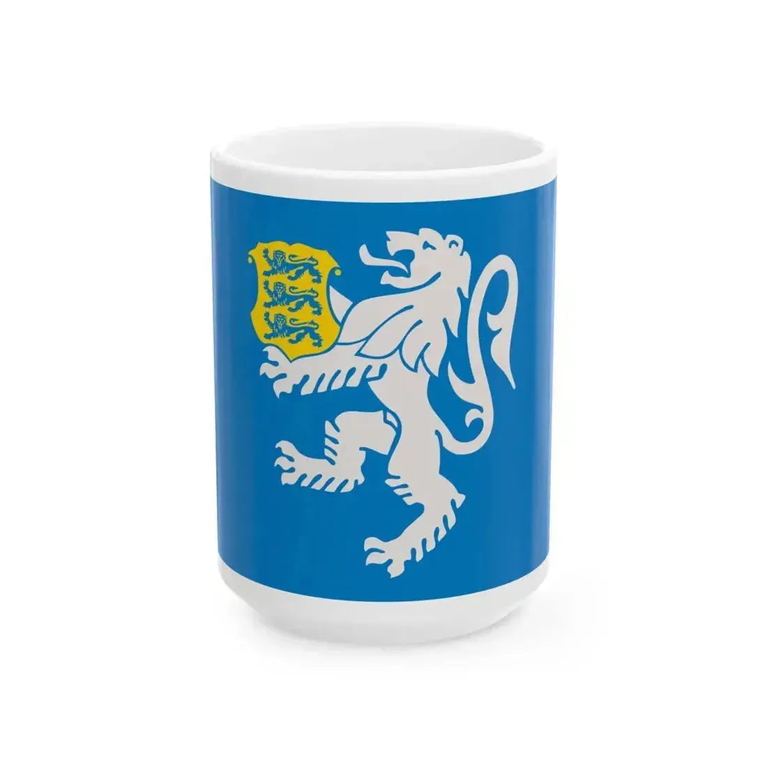 Estonian Police and Border Guard Board Flag (Estonia) White Coffee Mug 15oz - Go Mug Yourself