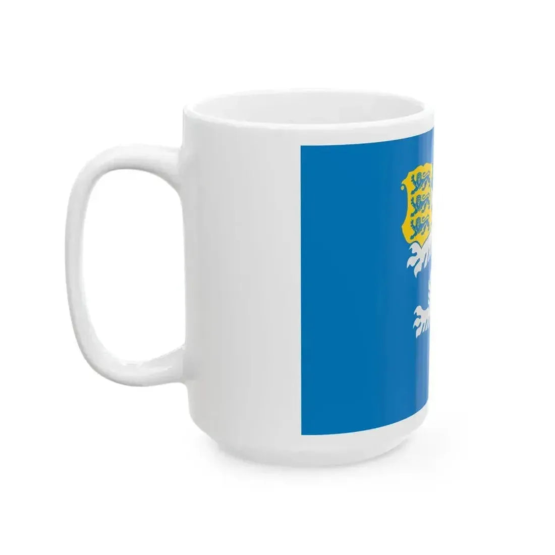 Estonian Police and Border Guard Board Flag (Estonia) White Coffee Mug - Go Mug Yourself