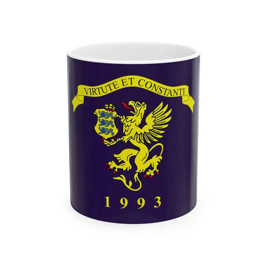 Estonian Security Police flag (Estonia) White Coffee Mug 11oz - Go Mug Yourself