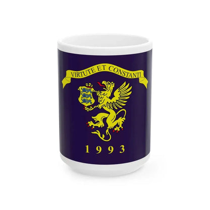 Estonian Security Police flag (Estonia) White Coffee Mug 15oz - Go Mug Yourself