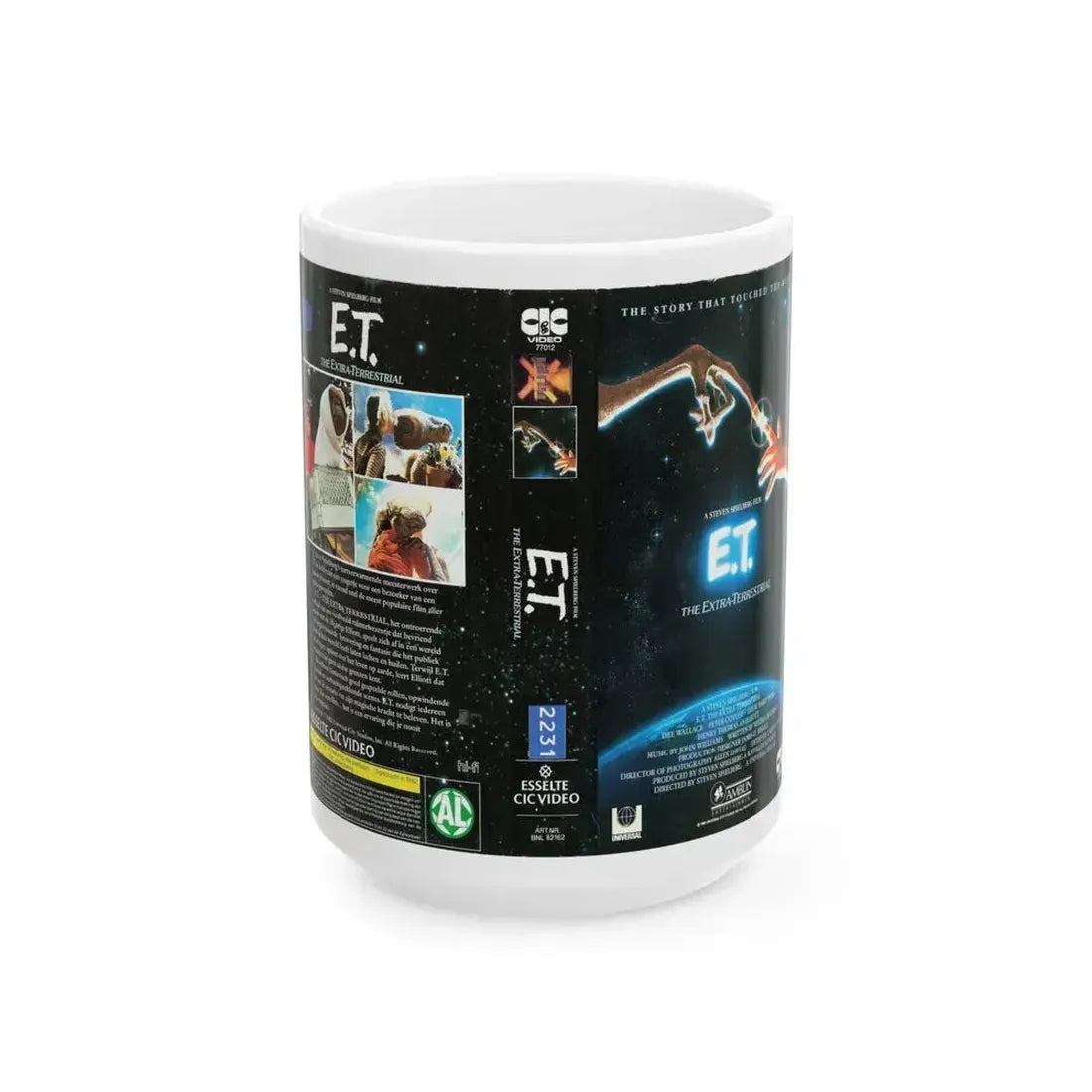 ET THE EXTRA TERRESTRIAL (VHS COVER) - White Coffee Mug 15oz - Go Mug Yourself