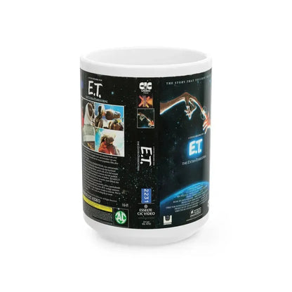ET THE EXTRA TERRESTRIAL (VHS COVER) - White Coffee Mug 15oz - Go Mug Yourself