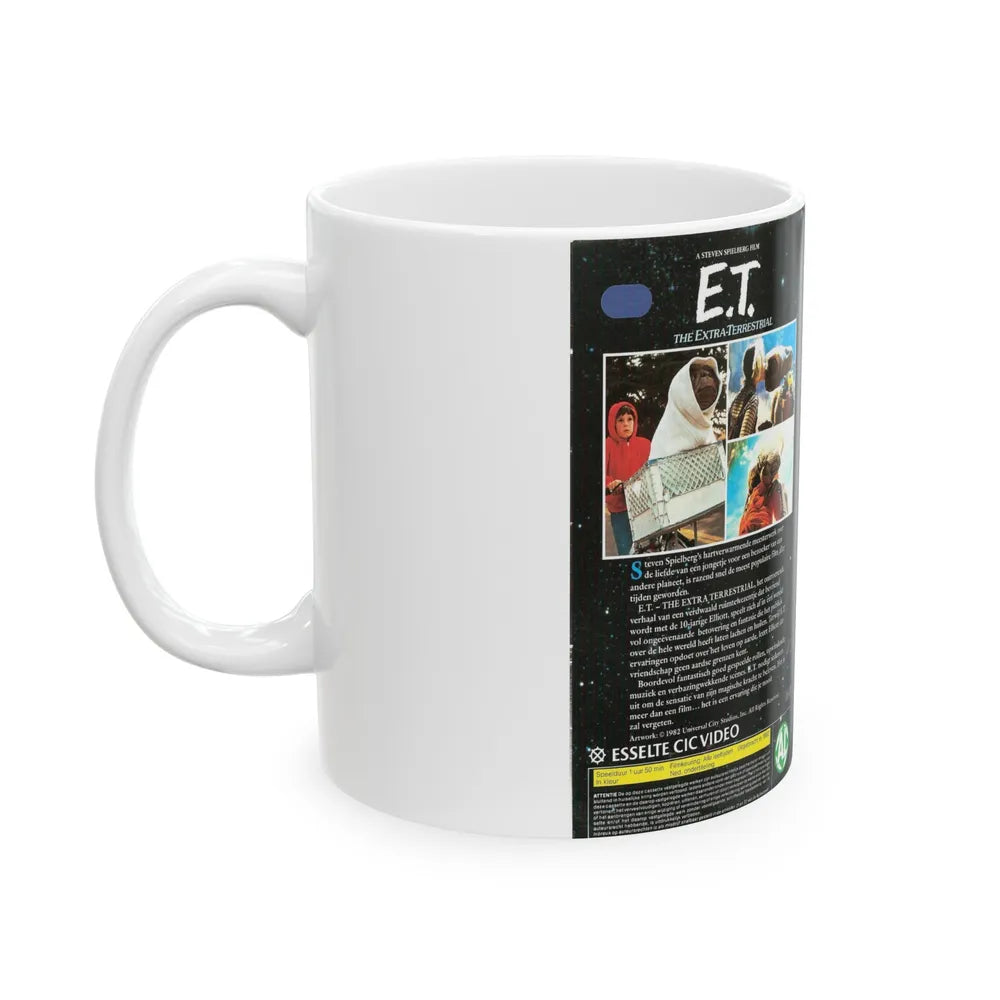 ET THE EXTRA TERRESTRIAL (VHS COVER) - White Coffee Mug-Go Mug Yourself