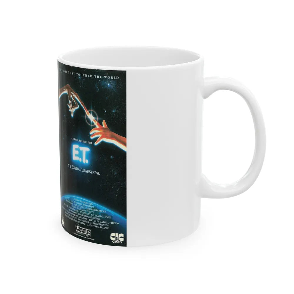 ET THE EXTRA TERRESTRIAL (VHS COVER) - White Coffee Mug-Go Mug Yourself