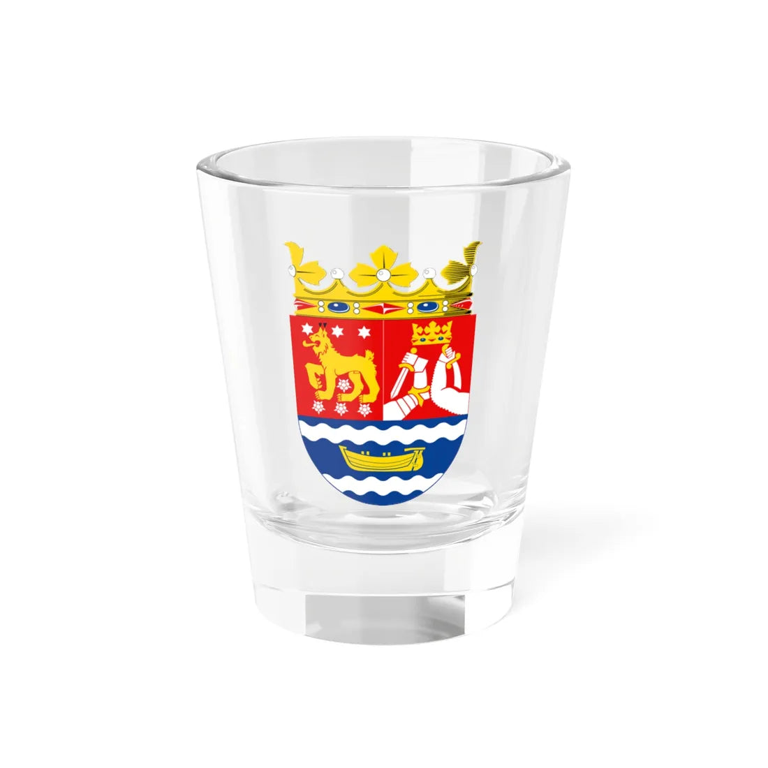 Etelä-Suomen läänin vaakuna (Finland) (Coat of Arms) Shot Glass 1.5oz 1.5oz - Go Mug Yourself