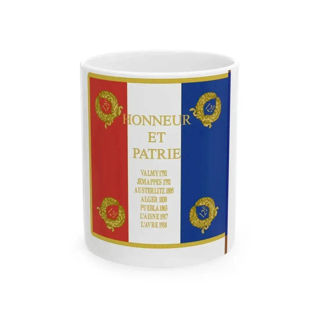 Etendard 12e regiment de chasseurs a cheval (France) White Coffee Mug 11oz - Go Mug Yourself