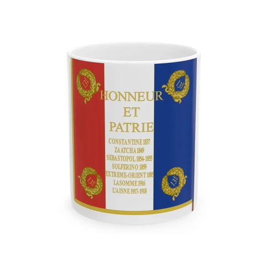 Etendard 13e regiment dartillerie (France) White Coffee Mug 11oz - Go Mug Yourself