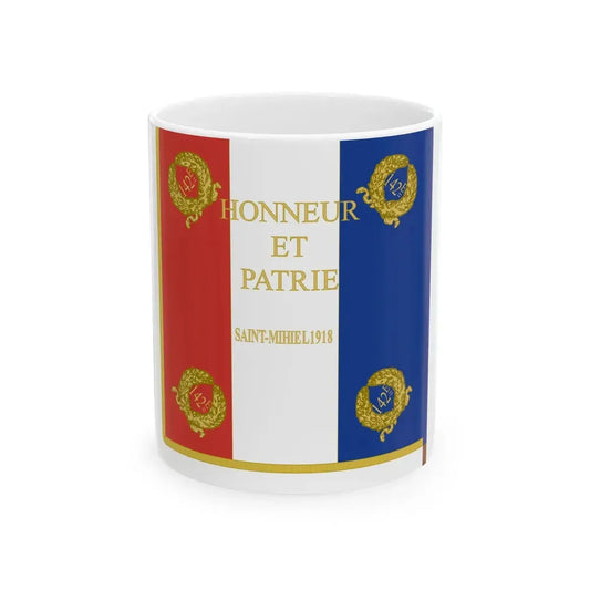 Etendard 142e regiment dartillerie coloniale (France) White Coffee Mug 11oz - Go Mug Yourself