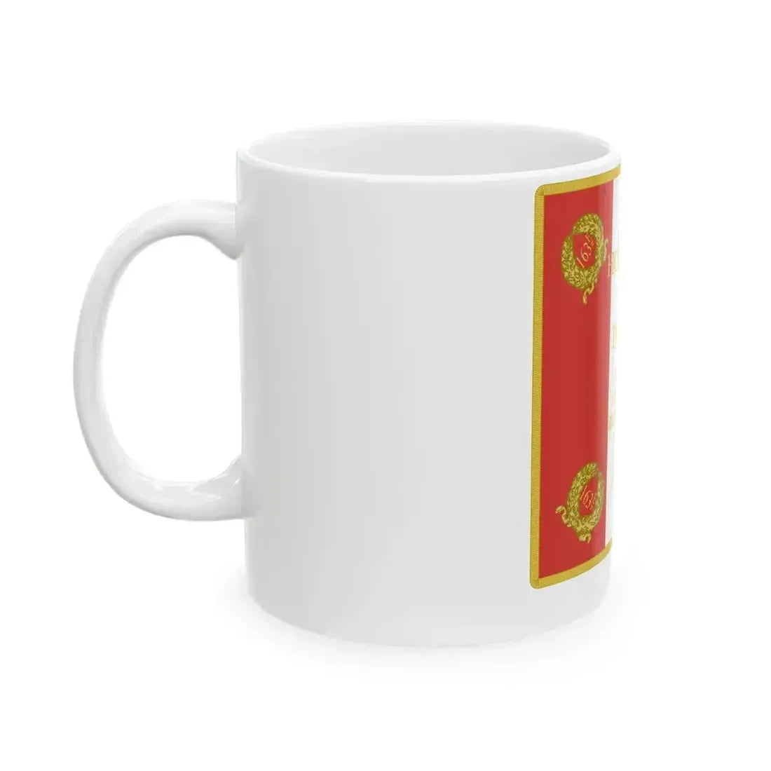 Etendard 163e regiment dartillerie (France) White Coffee Mug - Go Mug Yourself