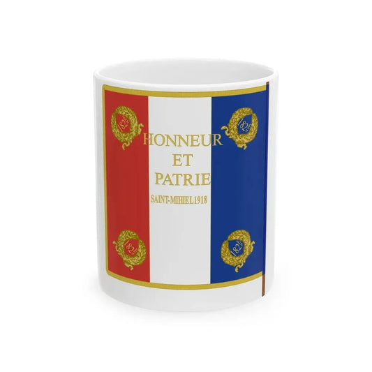 Etendard 182e regiment dartillerie coloniale (France) White Coffee Mug 11oz - Go Mug Yourself