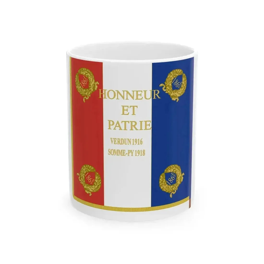 Etendard 186e regiment dartillerie (France) White Coffee Mug 11oz - Go Mug Yourself