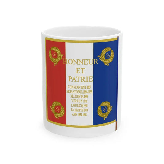 Etendard 18e regiment dartillerie (France) White Coffee Mug 11oz - Go Mug Yourself