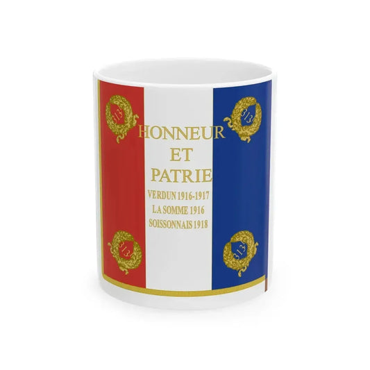 Etendard 313e regiment dartillerie (France) White Coffee Mug 11oz - Go Mug Yourself
