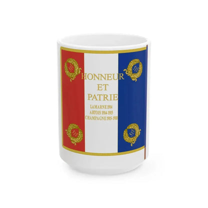 Etendard 51e regiment dartillerie (France) White Coffee Mug 15oz - Go Mug Yourself