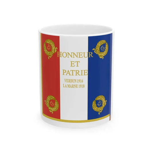 Etendard 82e regiment dartillerie (France) White Coffee Mug 11oz - Go Mug Yourself