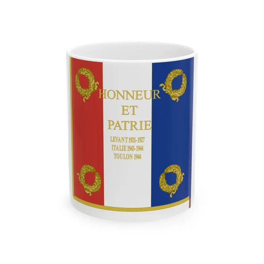 Etendard regiment dartillerie coloniale du Levant (France) White Coffee Mug 11oz - Go Mug Yourself