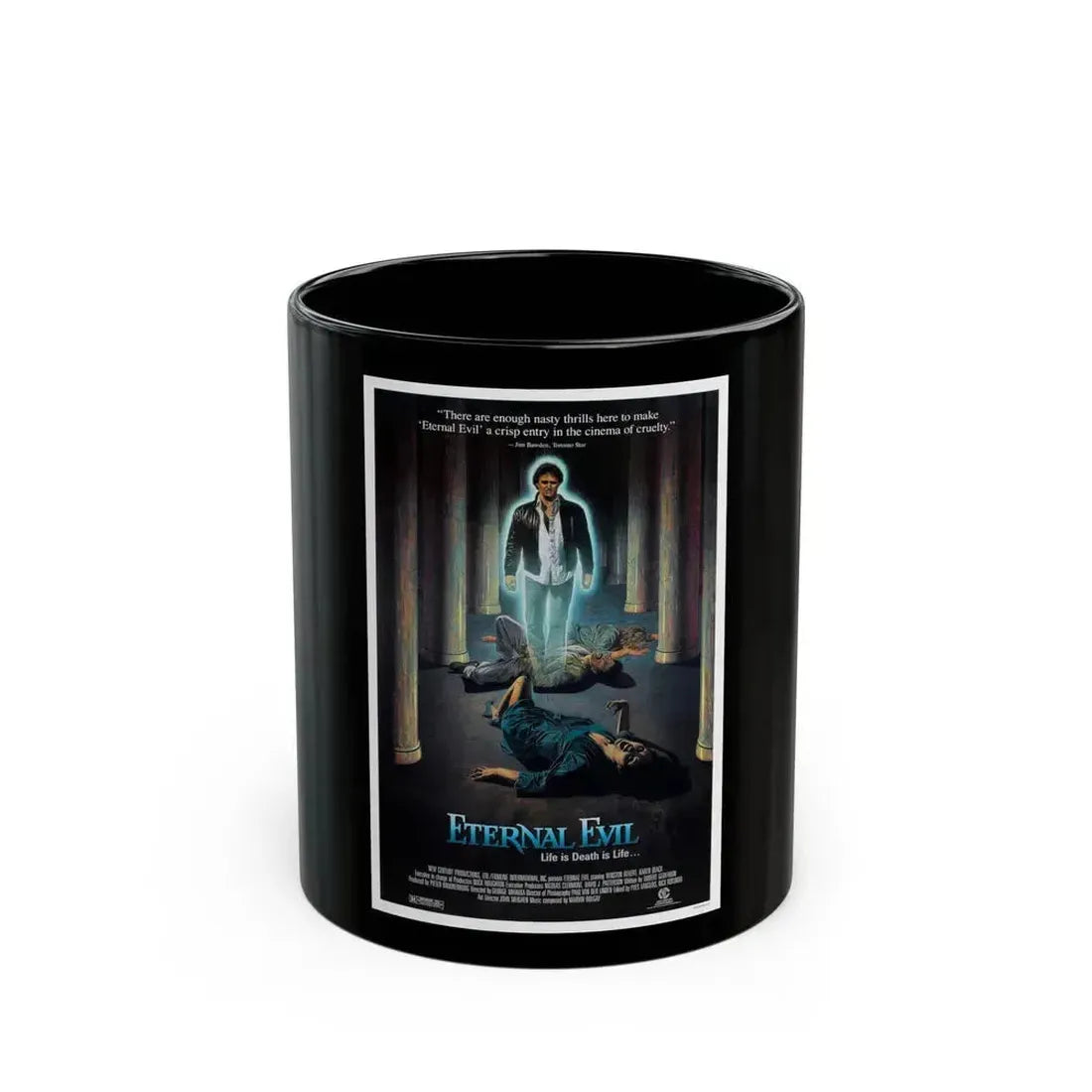 ETERNAL EVIL 1985 Movie Poster - Black Coffee Mug 11oz - Go Mug Yourself
