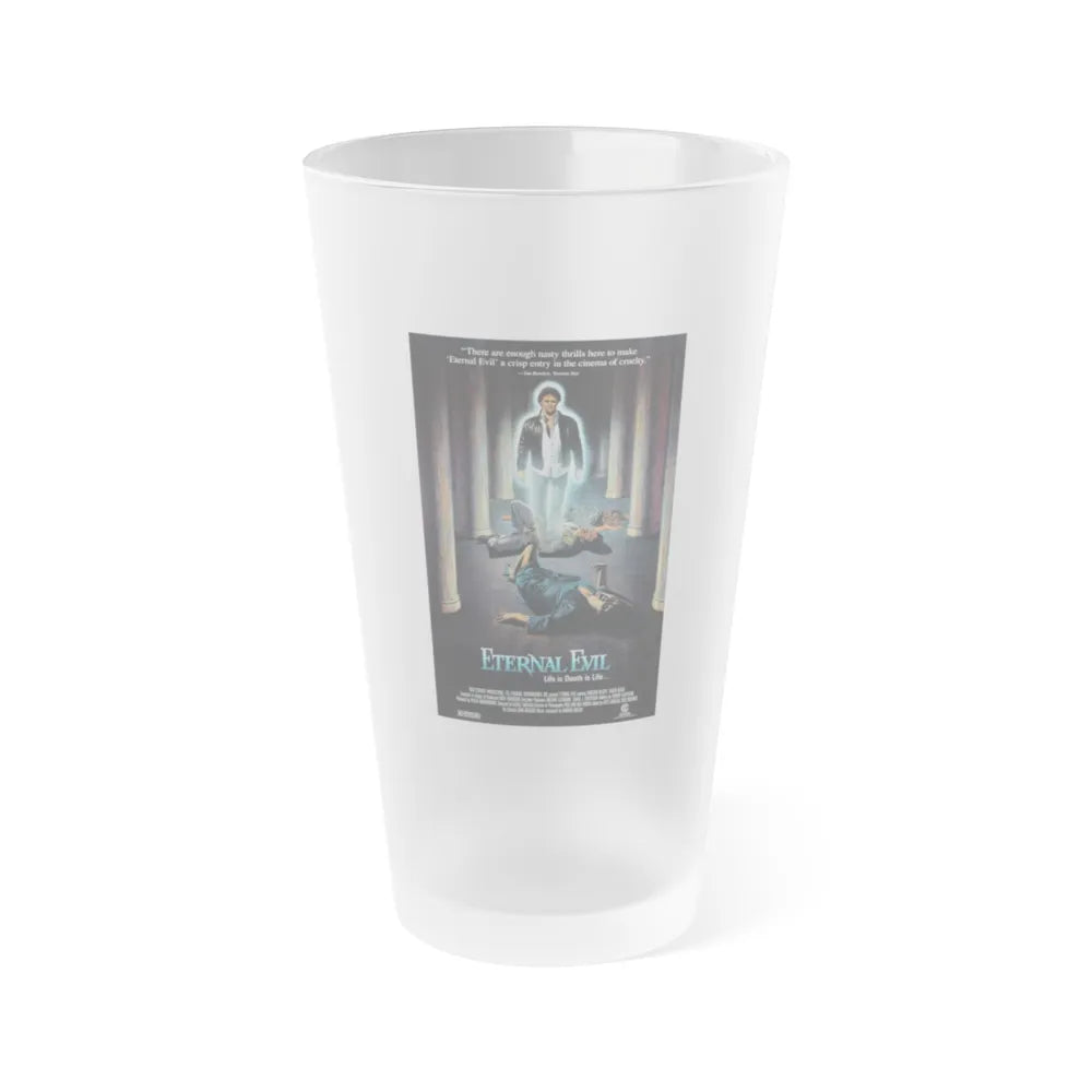 ETERNAL EVIL 1985 Movie Poster - Frosted Pint Glass 16oz-16oz-Frosted-Go Mug Yourself