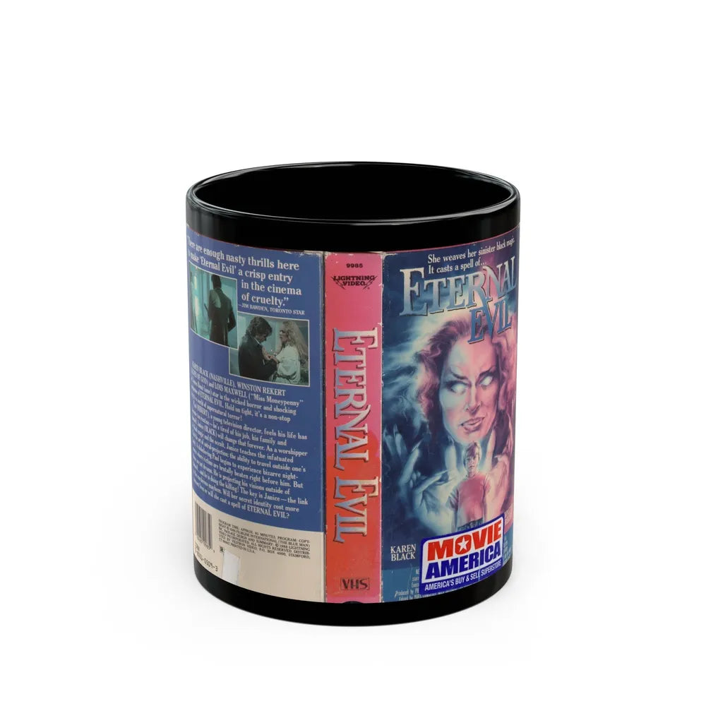 ETERNAL EVIL (VHS COVER) - Black Coffee Mug-11oz-Go Mug Yourself