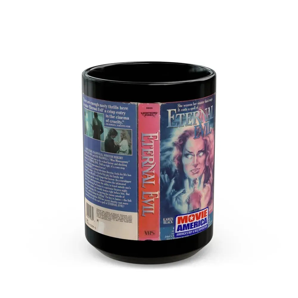 ETERNAL EVIL (VHS COVER) - Black Coffee Mug 15oz - Go Mug Yourself