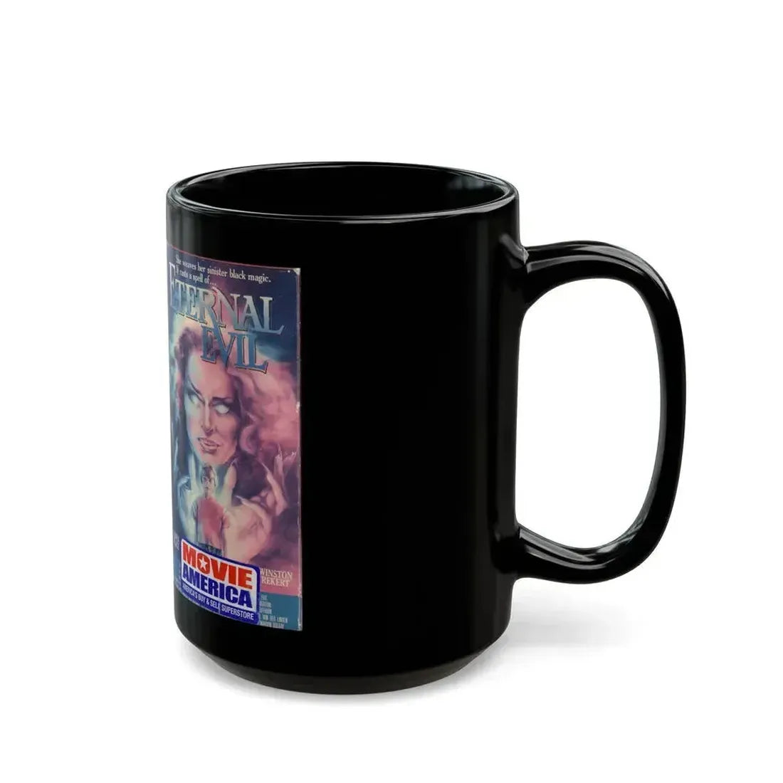 ETERNAL EVIL (VHS COVER) - Black Coffee Mug - Go Mug Yourself