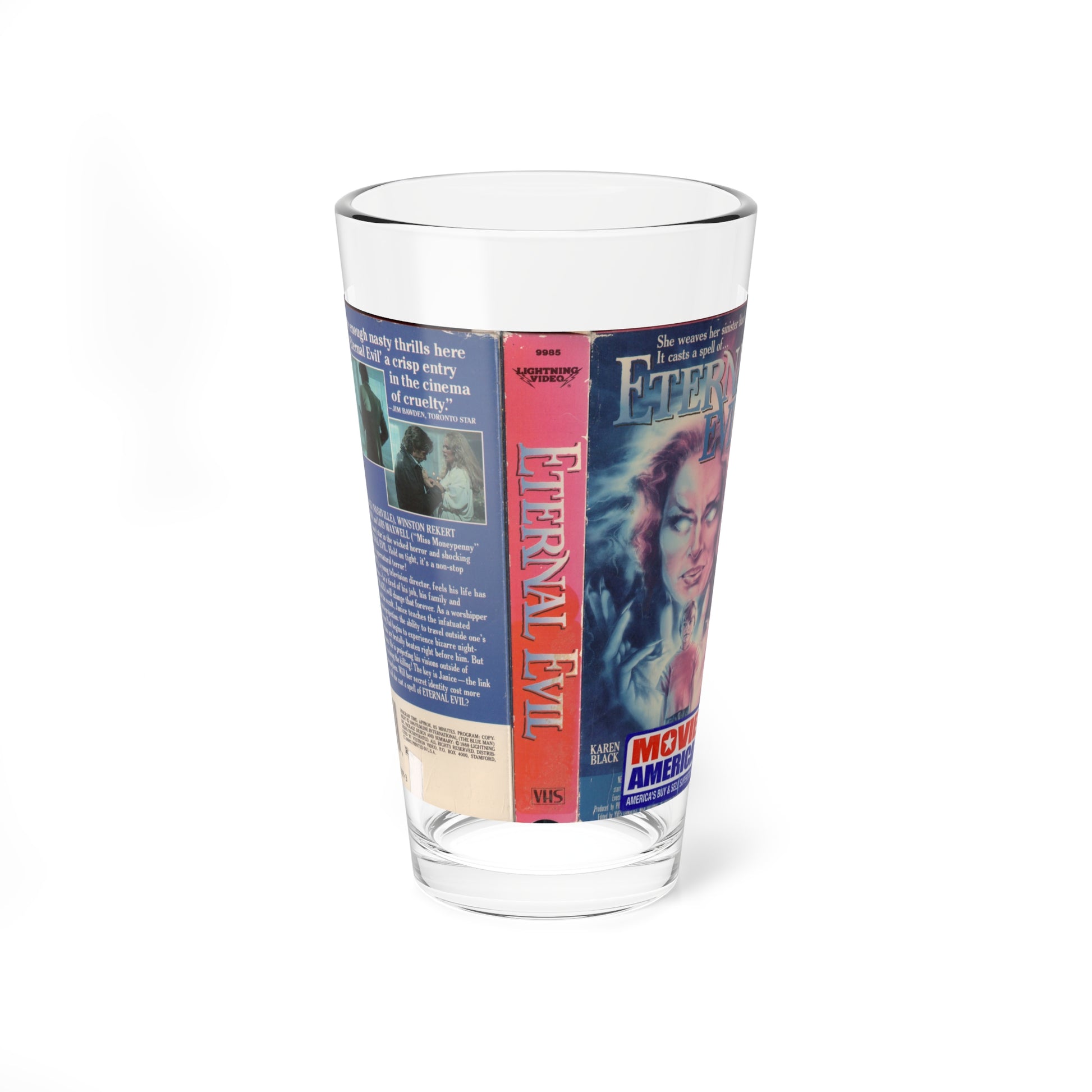 ETERNAL EVIL (VHS COVER) Pint Glass 16oz-16oz-Go Mug Yourself