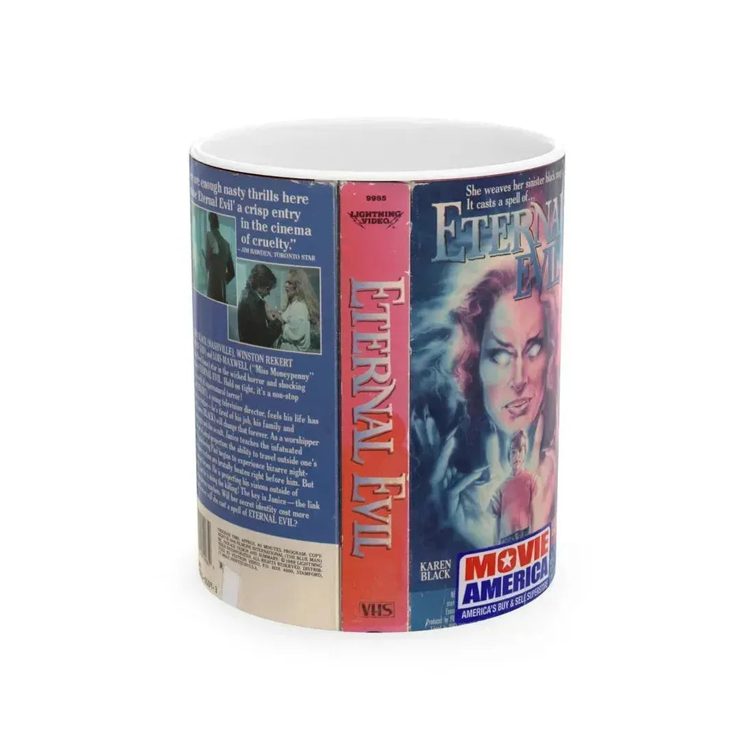 ETERNAL EVIL (VHS COVER) - White Coffee Mug 11oz - Go Mug Yourself