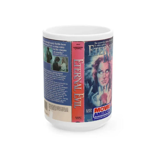 ETERNAL EVIL (VHS COVER) - White Coffee Mug 15oz - Go Mug Yourself