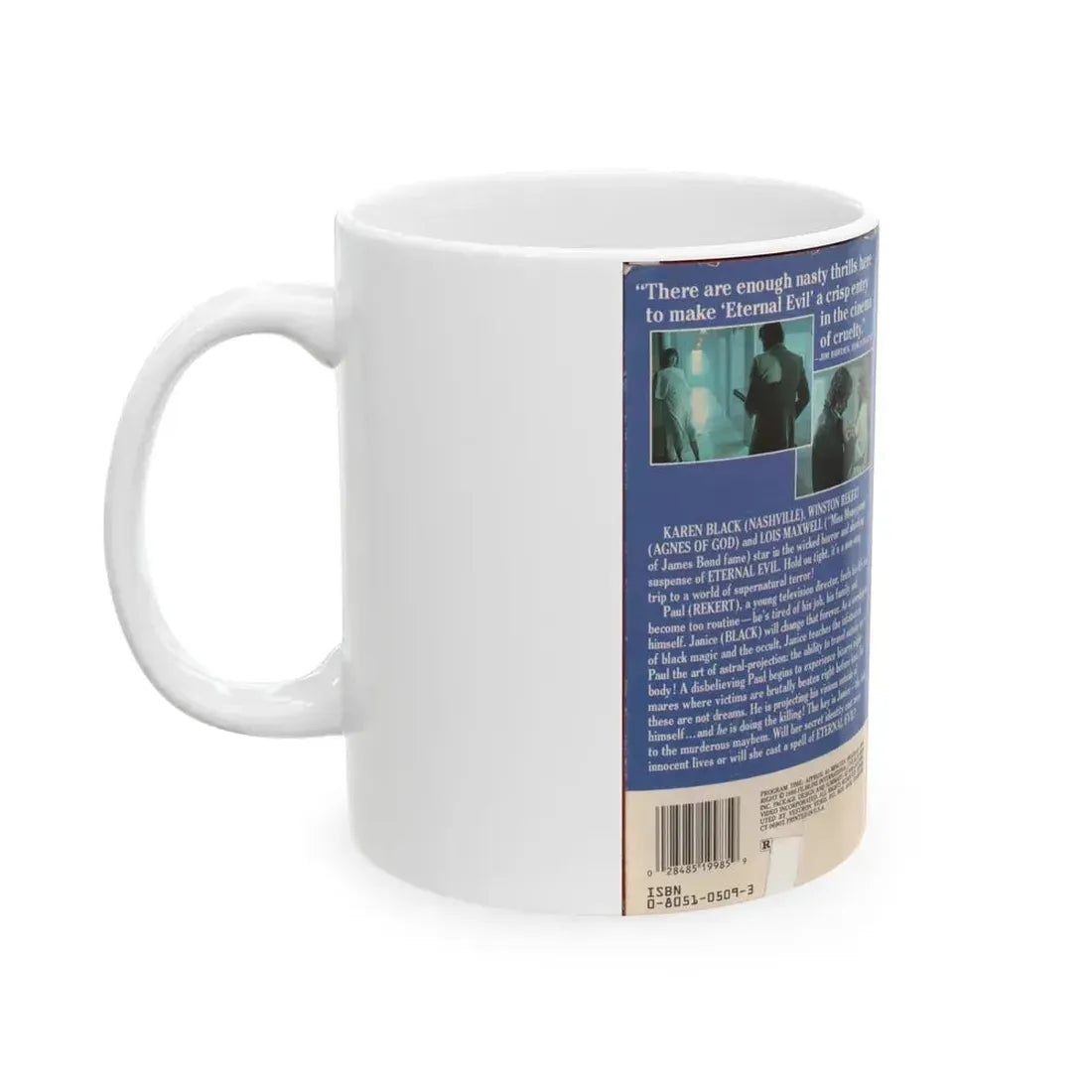 ETERNAL EVIL (VHS COVER) - White Coffee Mug - Go Mug Yourself