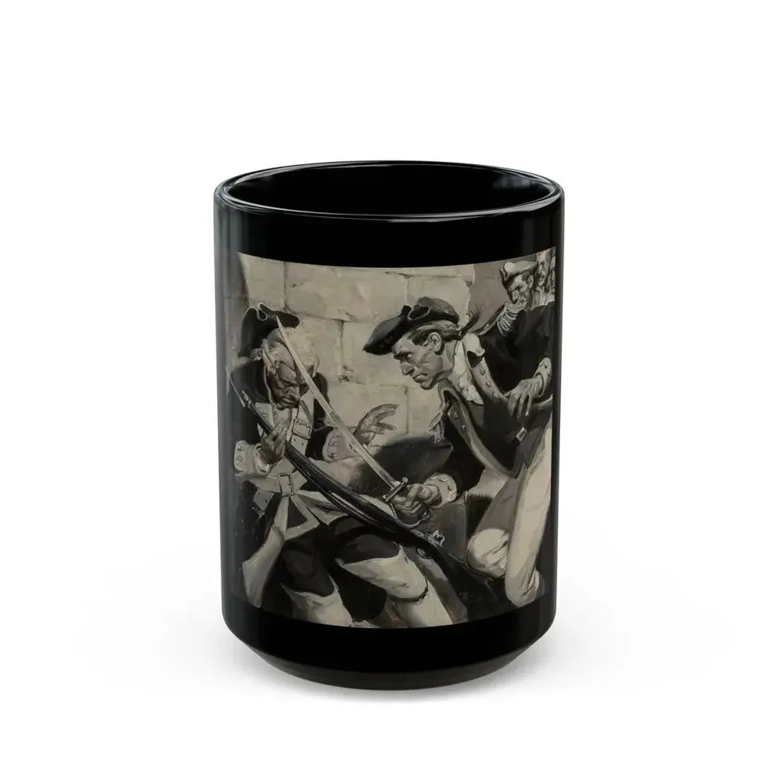 Ethan Allen in Battle (atributted) - Black Coffee Mug 15oz - Go Mug Yourself