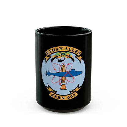 Ethan Allen SSBN 608 (U.S. Navy) Black Coffee Mug 15oz - Go Mug Yourself