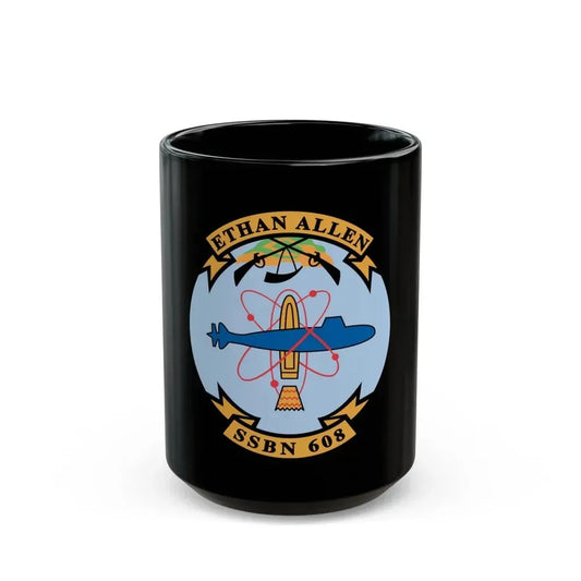 Ethan Allen SSBN 608 (U.S. Navy) Black Coffee Mug 15oz - Go Mug Yourself