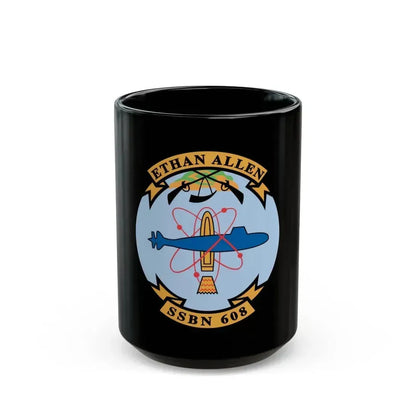 Ethan Allen SSBN 608 (U.S. Navy) Black Coffee Mug 15oz - Go Mug Yourself
