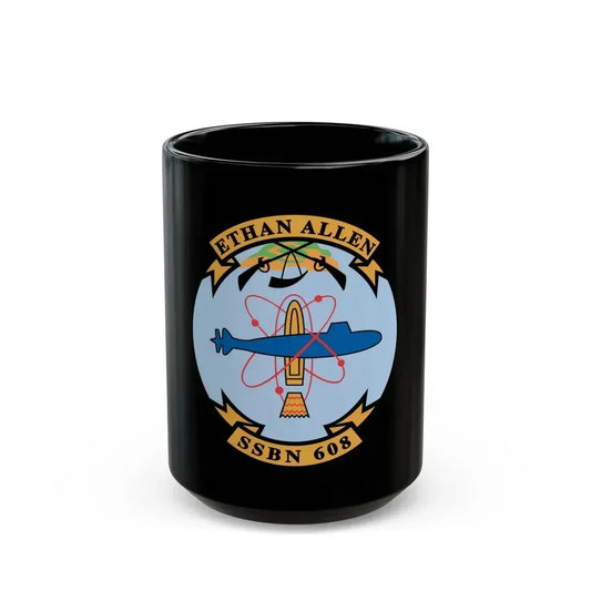 Ethan Allen SSBN 608 (U.S. Navy) Black Coffee Mug 15oz - Go Mug Yourself
