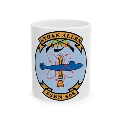Ethan Allen SSBN 608 (U.S. Navy) White Coffee Mug 11oz - Go Mug Yourself