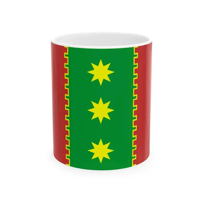Ethnic flag of Tabasarans (Russia) White Coffee Mug 11oz - Go Mug Yourself
