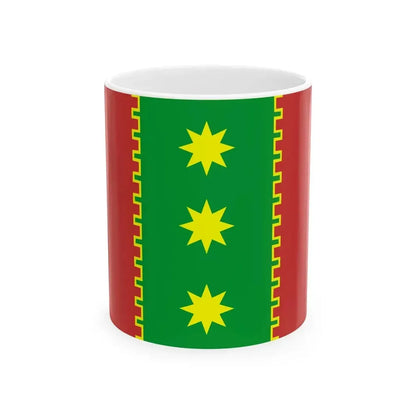 Ethnic flag of Tabasarans (Russia) White Coffee Mug 11oz - Go Mug Yourself