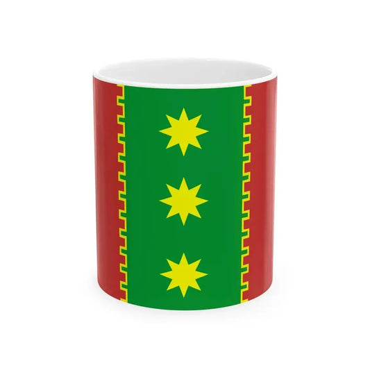 Ethnic flag of Tabasarans (Russia) White Coffee Mug 11oz - Go Mug Yourself